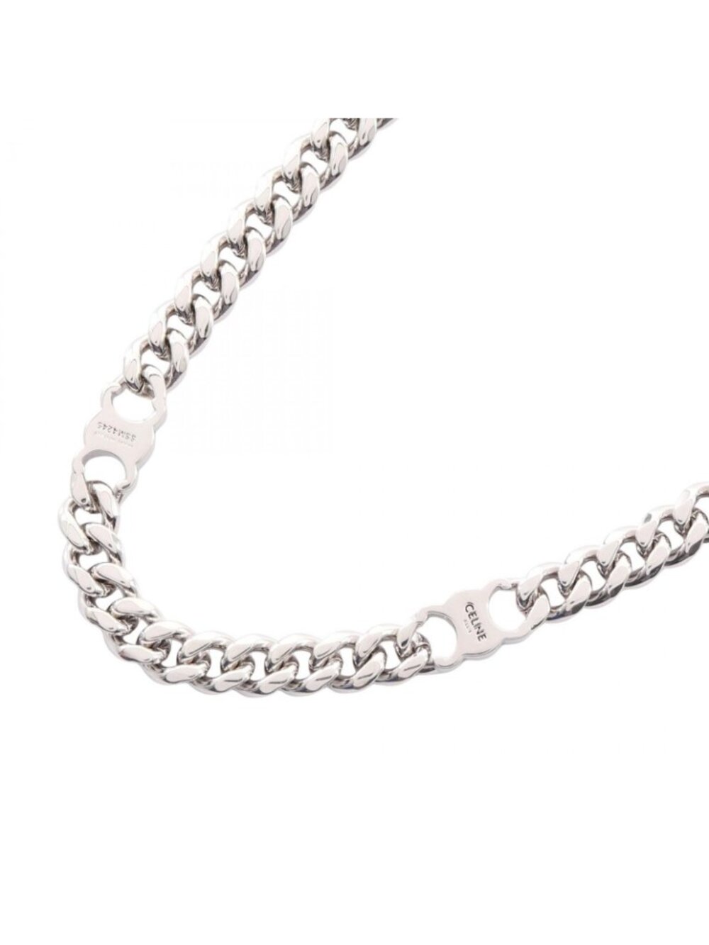 Celine Necklace Triomphe Small Gourmet Silver Stainless Steel - Picture 2 of 6